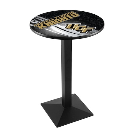 Holland Bar Stool Co 42" Blk Wrinkle Central Florida Pub Table, 36" dia. Top L217B4236CenFla-D2